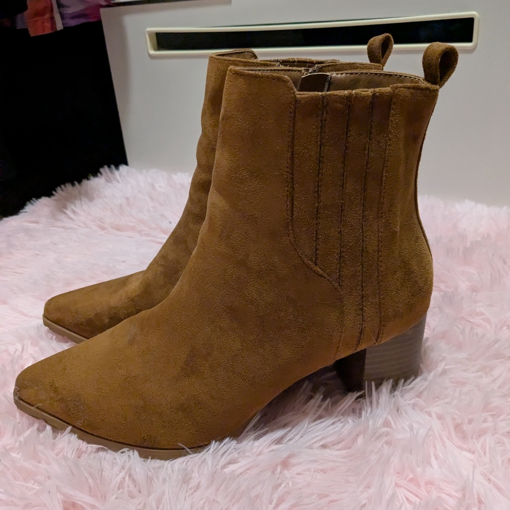 Brown Suede Ankle Boots